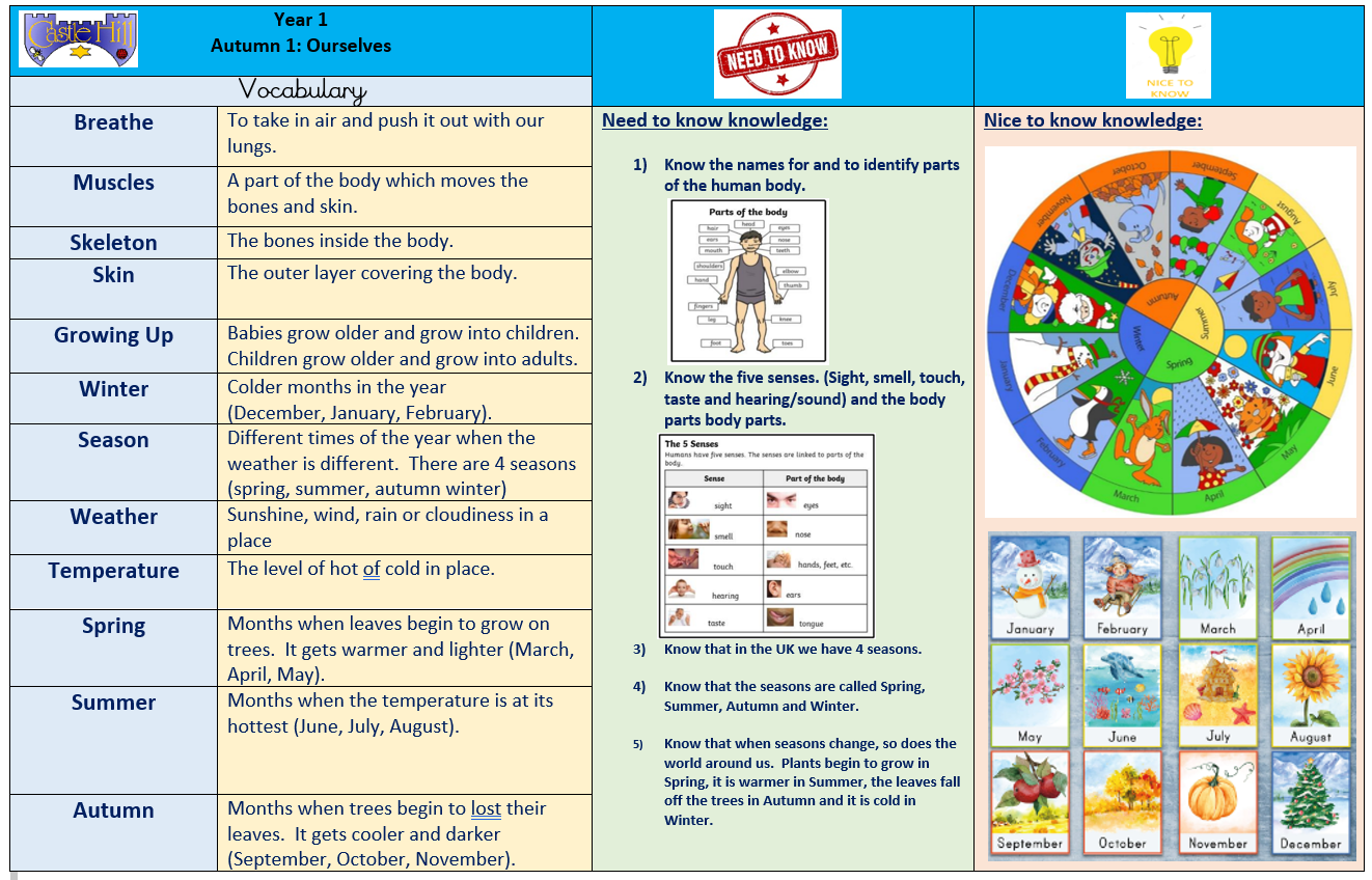 Please take the time to read over the Knowledge Organiser and discuss it with you child.